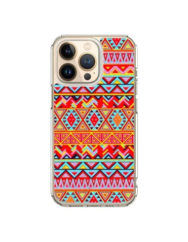 Coque iPhone 13 Pro India Style Pattern Bois Azteque - Maximilian San