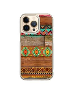 Coque iPhone 13 Pro Indian Wood Bois Azteque - Maximilian...