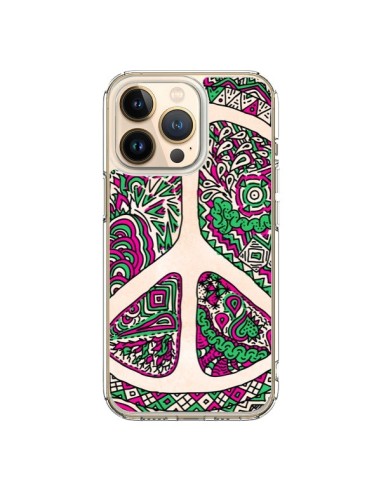 Coque iPhone 13 Pro Peace and Love Azteque Vainilla - Maximilian San