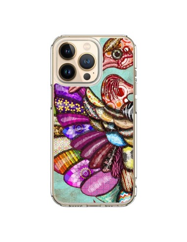 Coque iPhone 13 Pro Paon Multicolore Eco Bird - Maximilian San