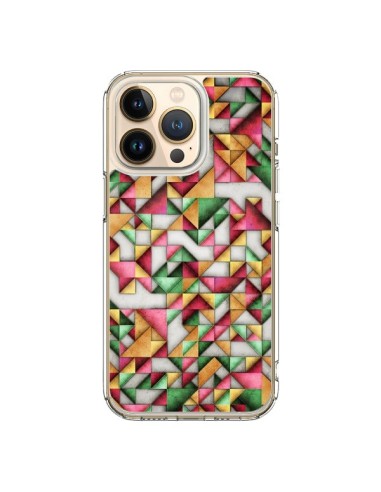 Coque iPhone 13 Pro Azteque Triangle Geometric World - Maximilian San