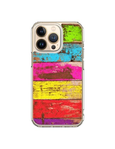 iPhone 13 Pro Case Wood Colorful Vintage - Maximilian San