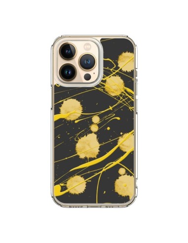 Coque iPhone 13 Pro Gold Splash Peinture Art - Maximilian San
