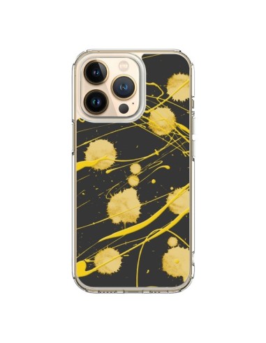 Coque iPhone 13 Pro Gold Splash Peinture Art - Maximilian San