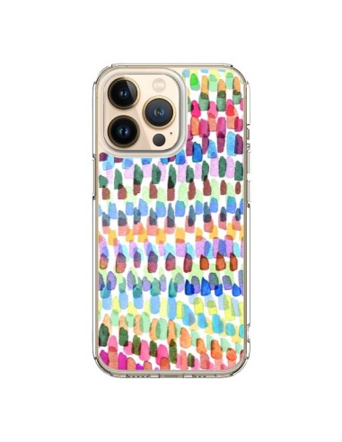Coque iPhone 13 Pro Artsy Strokes Stripes Colorful - Ninola Design