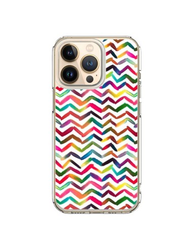 Coque iPhone 13 Pro Chevron Stripes Multicolored - Ninola Design