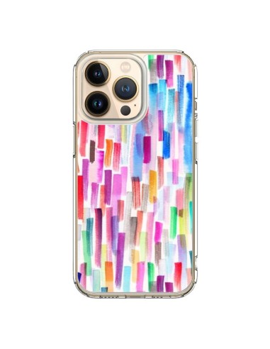 Coque iPhone 13 Pro Colorful Brushstrokes Multicolored - Ninola Design