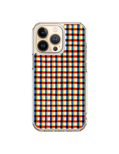 Coque iPhone 13 Pro Crossed Eyes Lines Red - Ninola Design