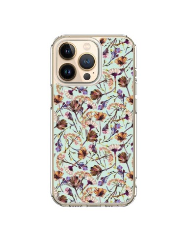 Cover iPhone 13 Pro Dry Blu Fiori - Ninola Design