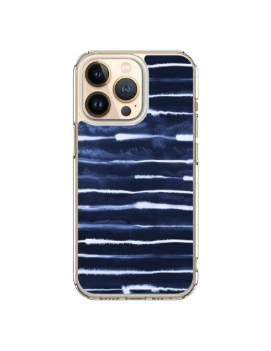 Coque iPhone 13 Pro Electric Lines Navy - Ninola Design