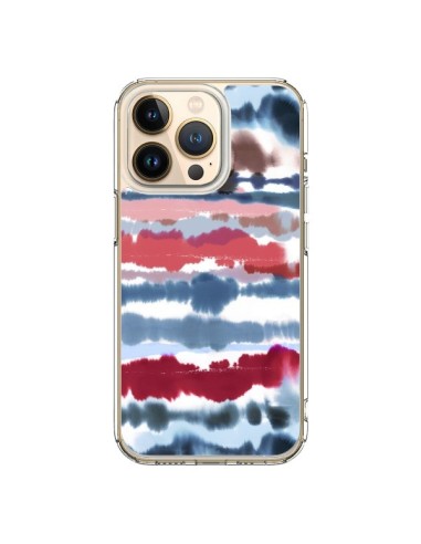 Cover iPhone 13 Pro Smoky Marble Watercolor Scuro - Ninola Design