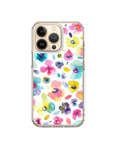 iPhone 13 Pro Case Flowers Colorful Painting - Ninola Design