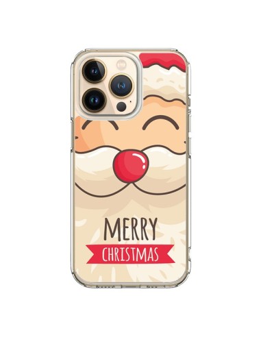 Coque iPhone 13 Pro Moustache du Père Noël Merry Christmas - Nico