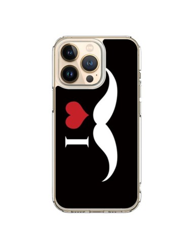 Coque iPhone 13 Pro I Love Moustache - Nico