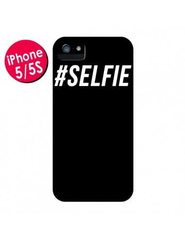 Coque Hashtag Selfie Noir Vertical pour iPhone 5 et 5S - Jonathan Perez
