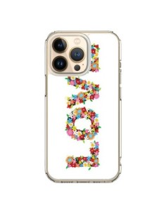 Coque iPhone 13 Pro Love Fleurs - Nico