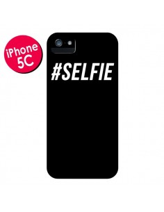 Coque Hashtag Selfie Noir Vertical pour iPhone 5C - Jonathan Perez