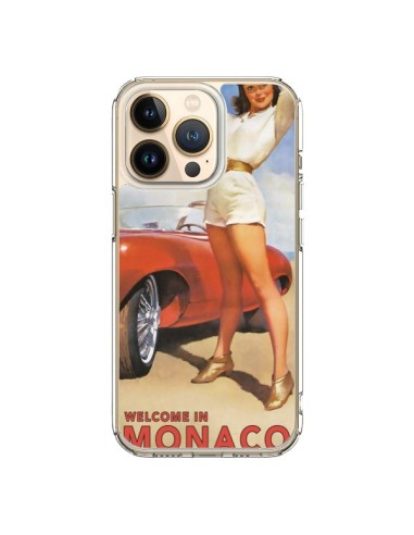 Coque iPhone 13 Pro Welcome to Monaco Vintage Pin Up - Nico