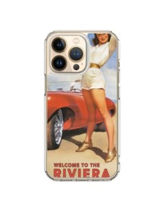 Coque iPhone 13 Pro Welcome to the Riviera Vintage Pin Up...