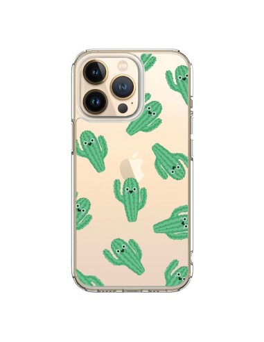 Coque iPhone 13 Pro Chute de Cactus Smiley Transparente - Nico