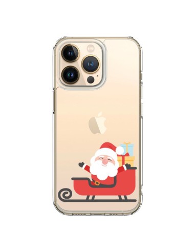 Coque iPhone 13 Pro Père Noël et son Traineau transparente - Nico