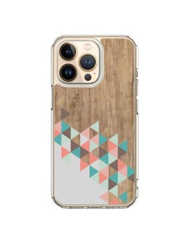 Coque iPhone 13 Pro Wood Bois Azteque Triangles Archiwoo - Pura Vida