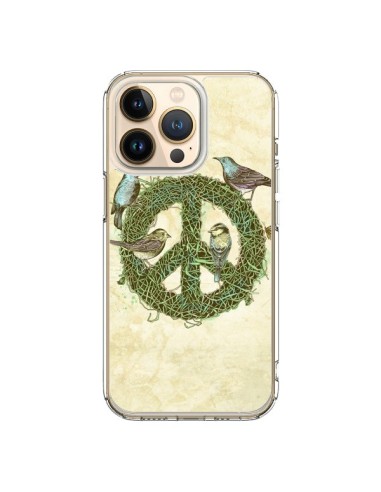 Cover iPhone 13 Pro Peace and Love Natura Uccelli - Rachel Caldwell