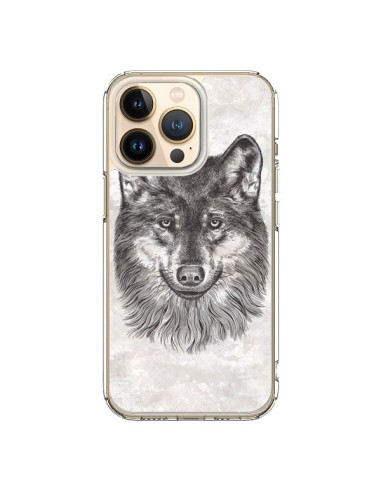 Coque iPhone 13 Pro Loup Gris - Rachel Caldwell