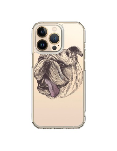 Cover iPhone 13 Pro Cane Bulldog Trasparente - Rachel Caldwell