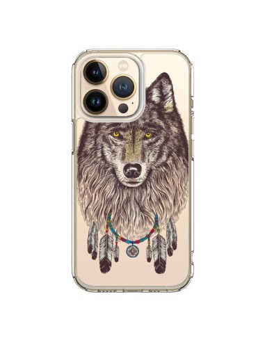 Coque iPhone 13 Pro Loup Wolf Attrape Reves Transparente - Rachel Caldwell