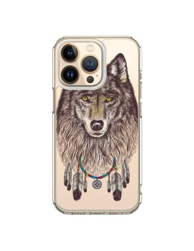 Cover iPhone 13 Pro Lupo Acchiappasogni Trasparente - Rachel Caldwell