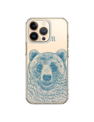Coque iPhone 13 Pro I Love You Bear Ours Ourson Transparente - Rachel Caldwell