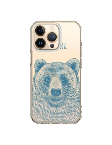 Cover iPhone 13 Pro I Love You Orso Trasparente - Rachel Caldwell