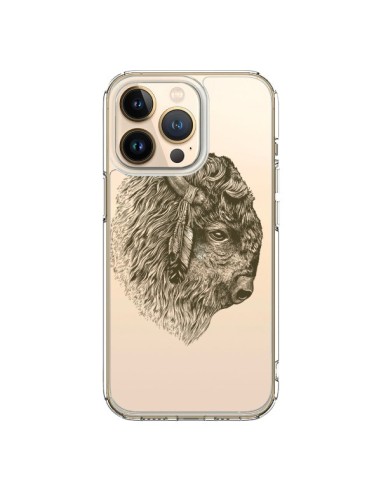 Coque iPhone 13 Pro Buffalo Bison Transparente - Rachel Caldwell