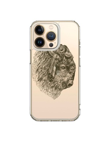 Cover iPhone 13 Pro Bufalo Bisonte Trasparente - Rachel Caldwell