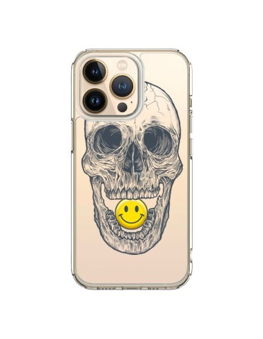 Cover iPhone 13 Pro Teschio Sorriso Trasparente - Rachel Caldwell