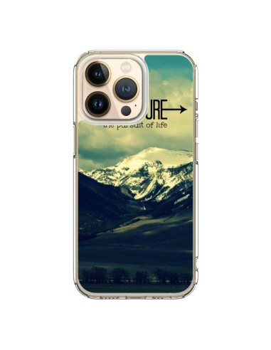 Coque iPhone 13 Pro Adventure the pursuit of life Montagnes Ski Paysage - R Delean
