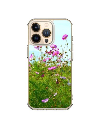 Coque iPhone 13 Pro Fleurs Roses Champ - R Delean