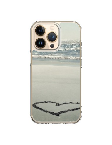 Coque iPhone 13 Pro Coeoeur Plage Beach Mer Sea Love Sable Sand - R Delean