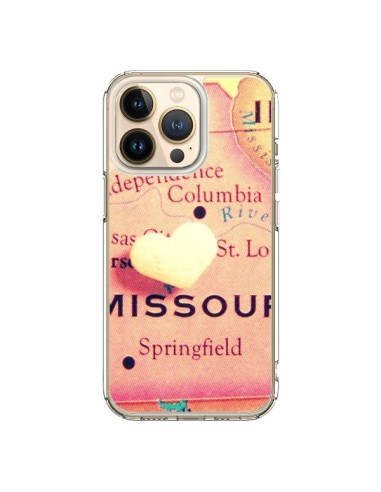 Coque iPhone 13 Pro Carte Map Missouri Coeoeur - R Delean