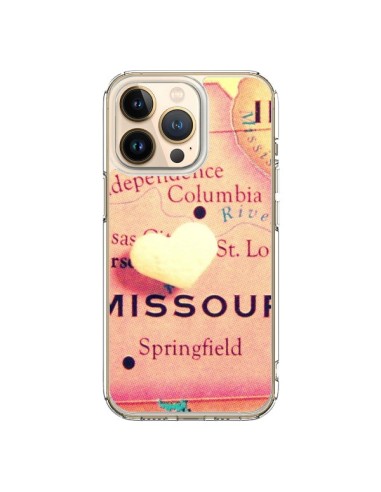 iPhone 13 Pro Case Map Missouri Heart - R Delean