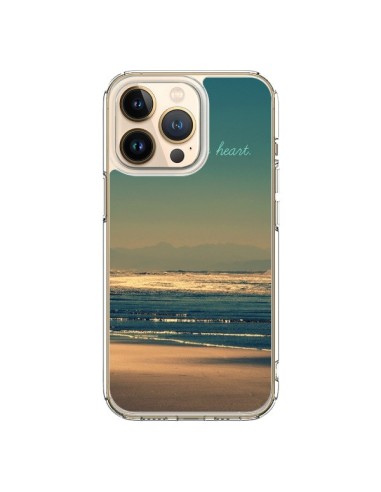 Coque iPhone 13 Pro Be still my heart Mer Sable Beach Ocean - R Delean