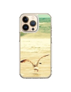 Cover iPhone 13 Pro Gabbiano Mare Oceano Sabbia Spiaggia...