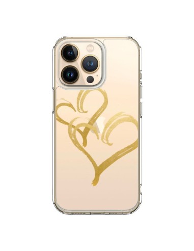 Cover iPhone 13 Pro Due Cuori Amore Trasparente - Sylvia Cook
