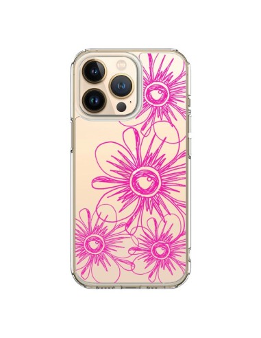 Coque iPhone 13 Pro Spring Flower Fleurs Roses Transparente - Sylvia Cook