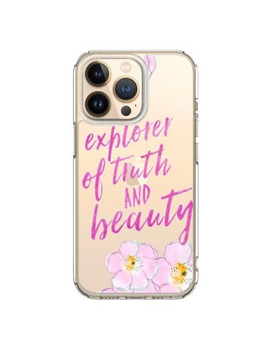 Coque iPhone 13 Pro Explorer of Truth and Beauty Transparente - Sylvia Cook