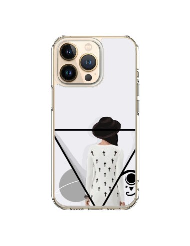 Coque iPhone 13 Pro Confusion Femme Oeil Triangle - Sara Eshak