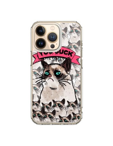 Coque iPhone 13 Pro Chat Grumpy Cat - You Suck - Sara Eshak