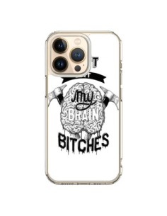 iPhone 13 Pro Case Don't eat my brain Bitches White -...