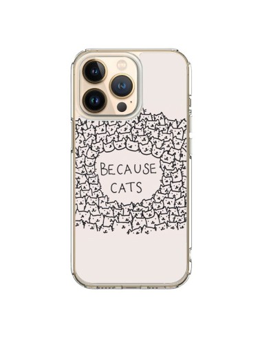 Coque iPhone 13 Pro Because Cats chat - Santiago Taberna